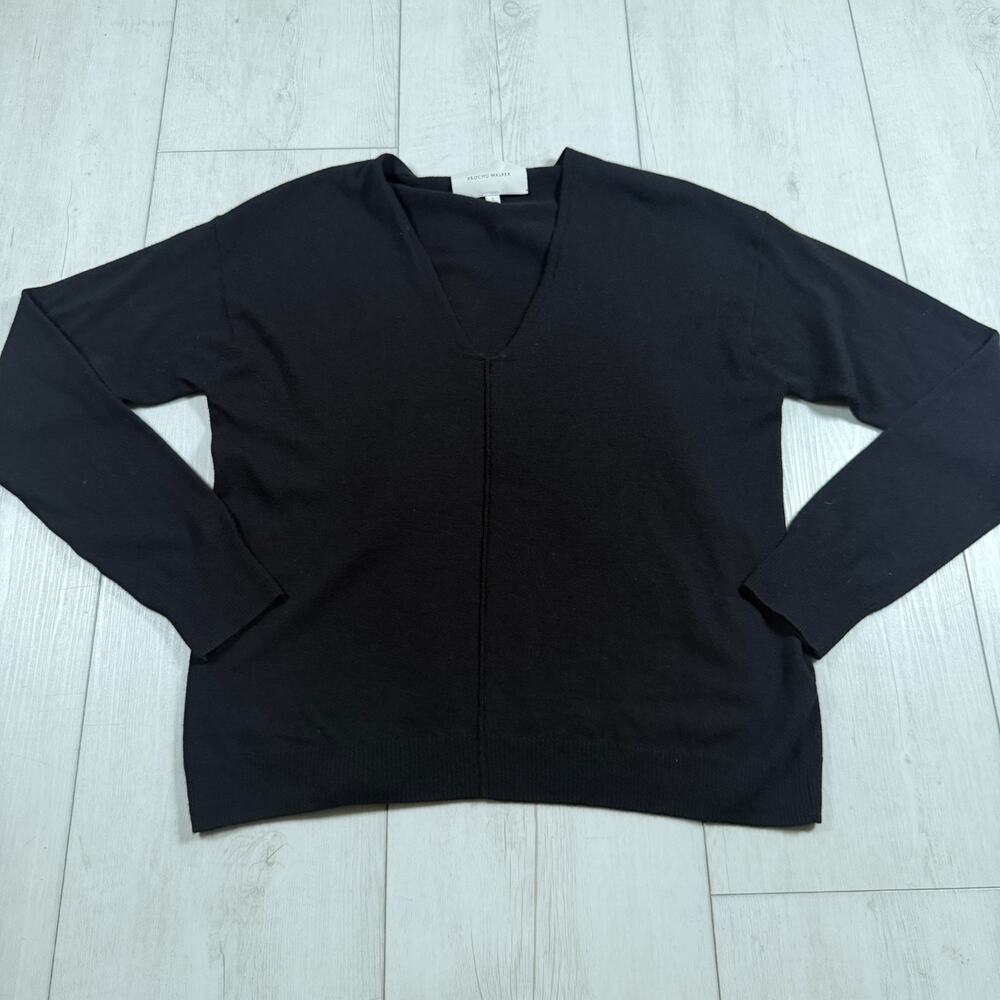Brochu Walker Small Cashmere Blend Sweater Draped Back Minimalist Chic